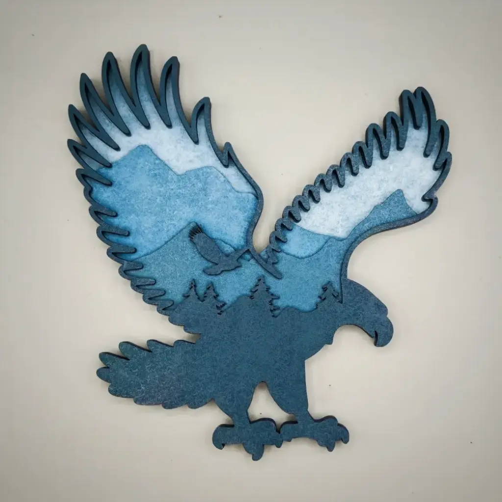 Sculpture en bois, aigle